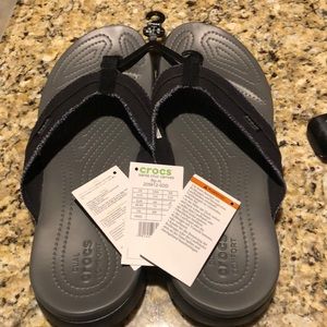 BNWT Crocs flip flops size 14